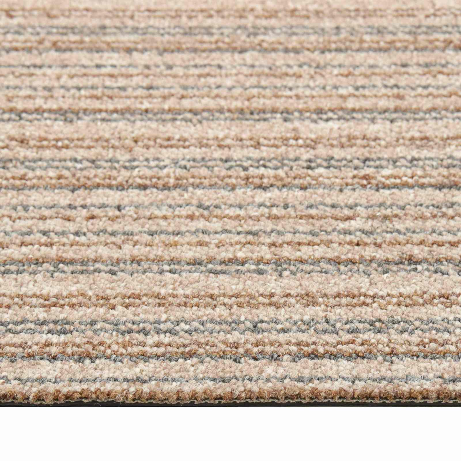 Tapijt 20 st Gestreept Beige 50 x 50 cm 100% Polypropyleen