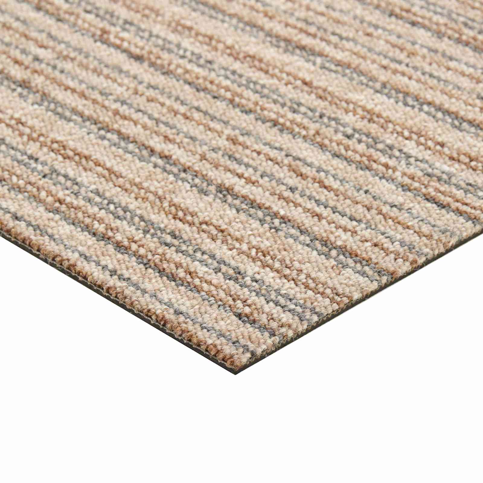 Tapijt 20 st Gestreept Beige 50 x 50 cm 100% Polypropyleen