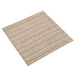 Tapijt 20 st Gestreept Beige 50 x 50 cm 100% Polypropyleen