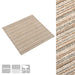 Tapijt 20 st Gestreept Beige 50 x 50 cm 100% Polypropyleen