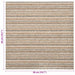 Tapijt 20 st Gestreept Beige 50 x 50 cm 100% Polypropyleen