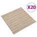 Tapijt 20 st Gestreept Beige 50 x 50 cm 100% Polypropyleen