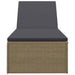 Ligbed poly rattan bruin en donkergrijs