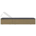 Ligbed poly rattan bruin en donkergrijs