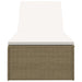 Ligbed poly rattan bruin en crèmewit