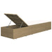 Ligbed poly rattan bruin en crèmewit