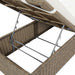 Ligbed poly rattan bruin en crèmewit