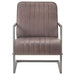 Fauteuil echt leer verweerd bruin