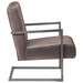 Fauteuil echt leer verweerd bruin