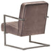 Fauteuil echt leer verweerd bruin