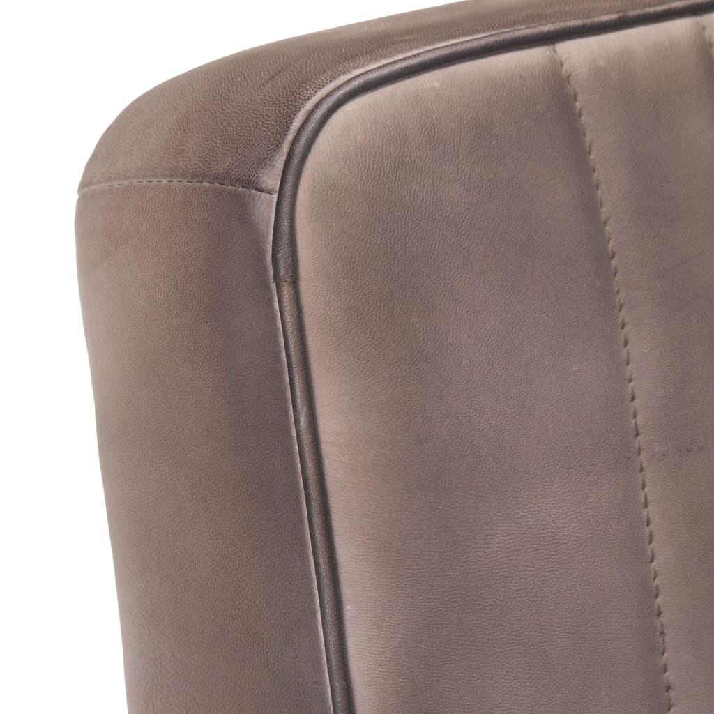 Fauteuil echt leer verweerd bruin