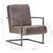 Fauteuil echt leer verweerd bruin