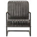 Fauteuil echt leer verweerd grijs