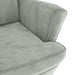 Fauteuil fluweel lichtgrijs