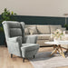Fauteuil fluweel lichtgrijs