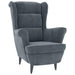 Fauteuil fluweel donkergrijs
