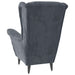 Fauteuil fluweel donkergrijs
