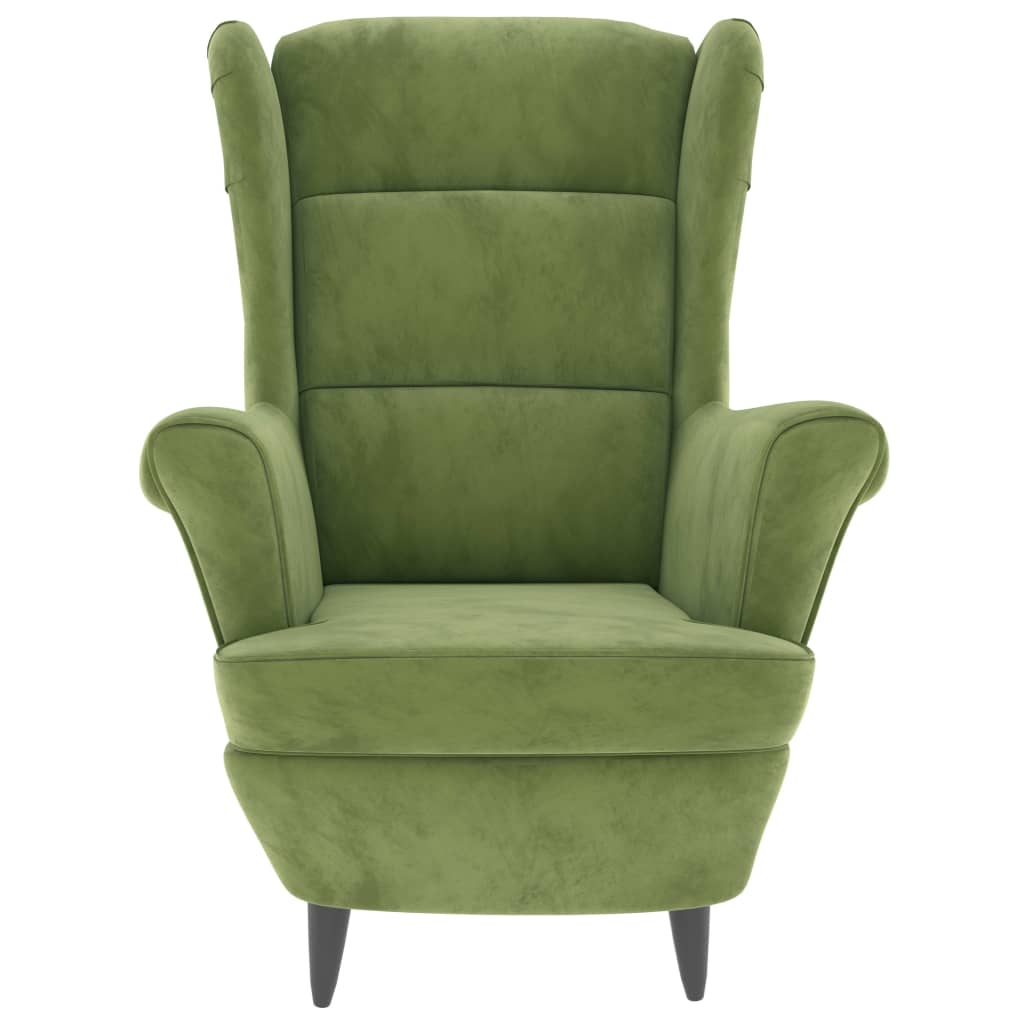 Fauteuil fluweel lichtgroen