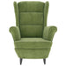 Fauteuil fluweel lichtgroen