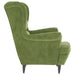 Fauteuil fluweel lichtgroen