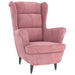Fauteuil fluweel roze