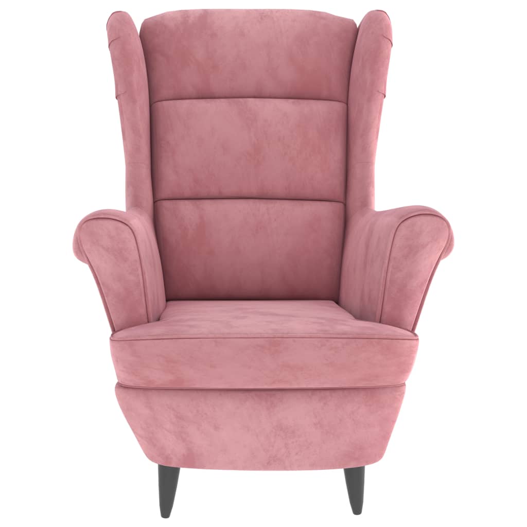 Fauteuil fluweel roze