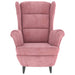Fauteuil fluweel roze