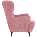 Fauteuil fluweel roze