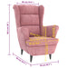 Fauteuil fluweel roze