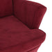 Fauteuil fluweel wijnrood