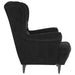 Fauteuil fluweel zwart