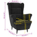 Fauteuil fluweel zwart