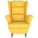 Fauteuil fluweel mosterdgeel