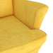 Fauteuil fluweel mosterdgeel