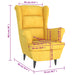 Fauteuil fluweel mosterdgeel