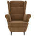 Fauteuil fluweel bruin