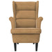 Fauteuil fluweel bruin