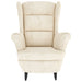 Fauteuil fluweel crèmewit