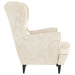 Fauteuil fluweel crèmewit
