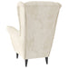 Fauteuil fluweel crèmewit