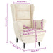 Fauteuil fluweel crèmewit