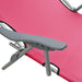 Ligbed met luifel staal roze