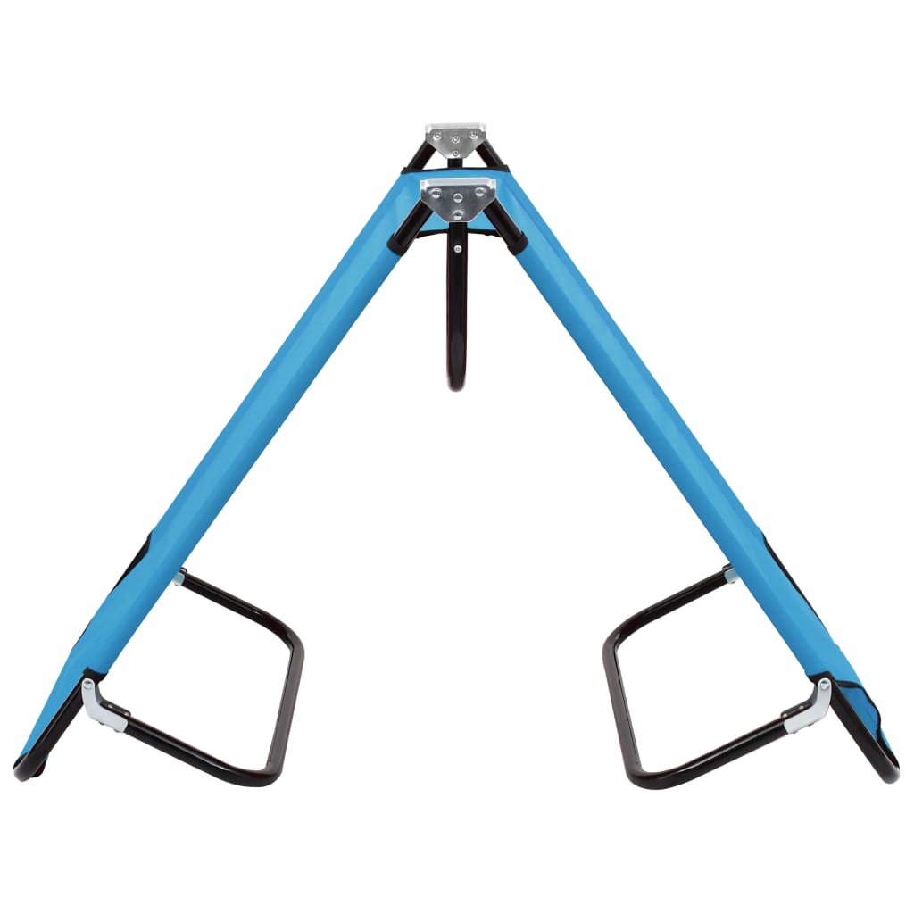 Ligbed inklapbaar staal turquoiseblauw