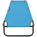 Ligbed inklapbaar staal turquoiseblauw