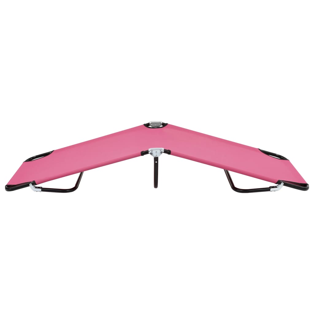 Ligbed inklapbaar staal roze