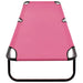 Ligbed inklapbaar staal roze