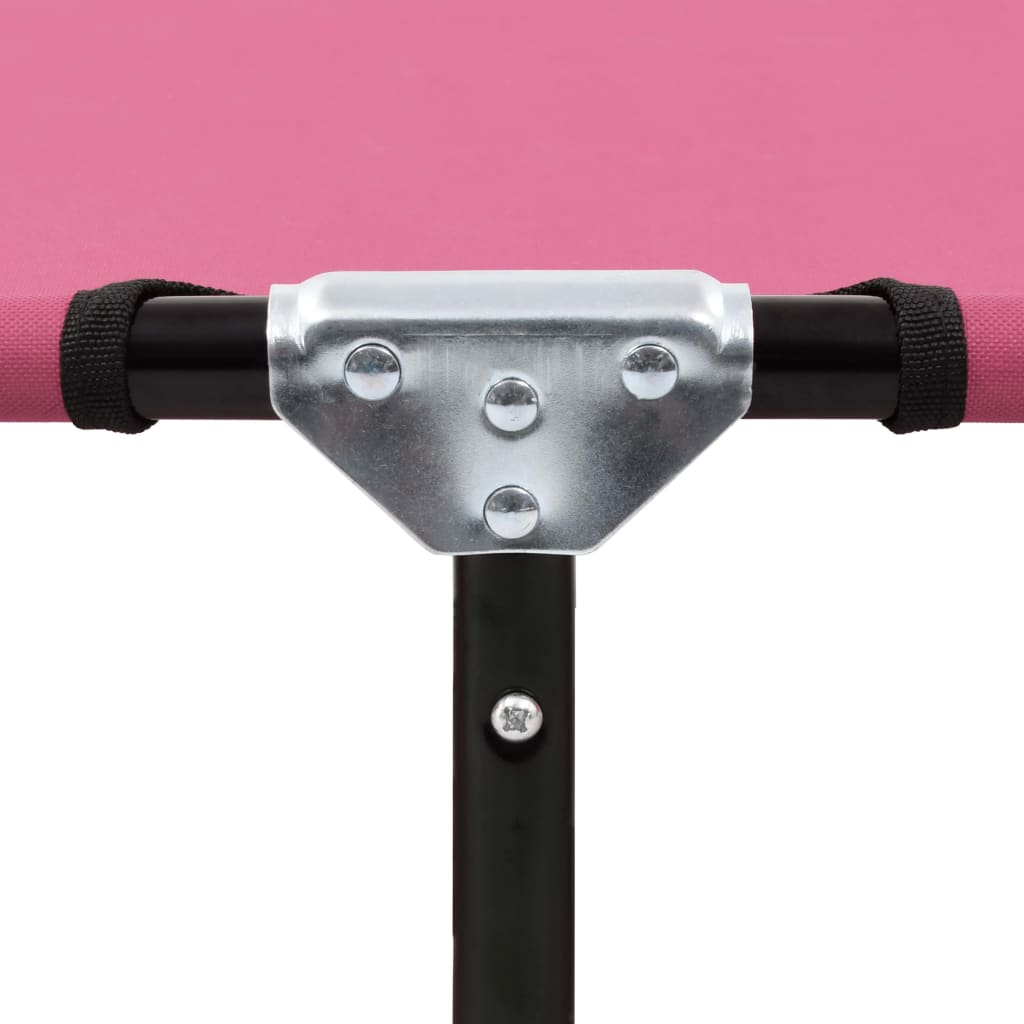 Ligbed inklapbaar staal roze