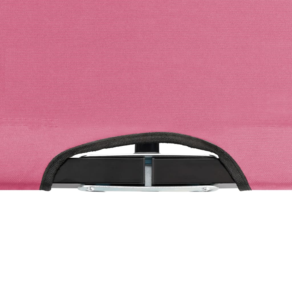 Ligbed 2-persoons inklapbaar staal roze