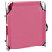 Ligbed inklapbaar met luifel aluminium roze