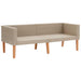 Tuinbank 2-zits met kussens poly rattan beige